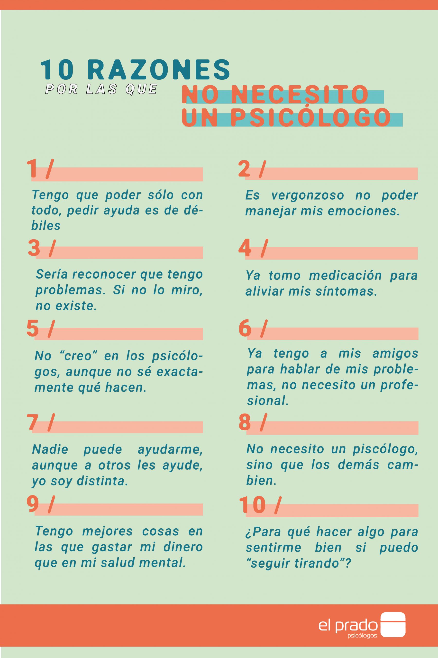 razones para no ir al psicólogo Ilustración sobre las razones de no ir al psicólogo